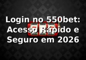 Login no 550bet: Acesso Rápido e Seguro em 2026 🎲